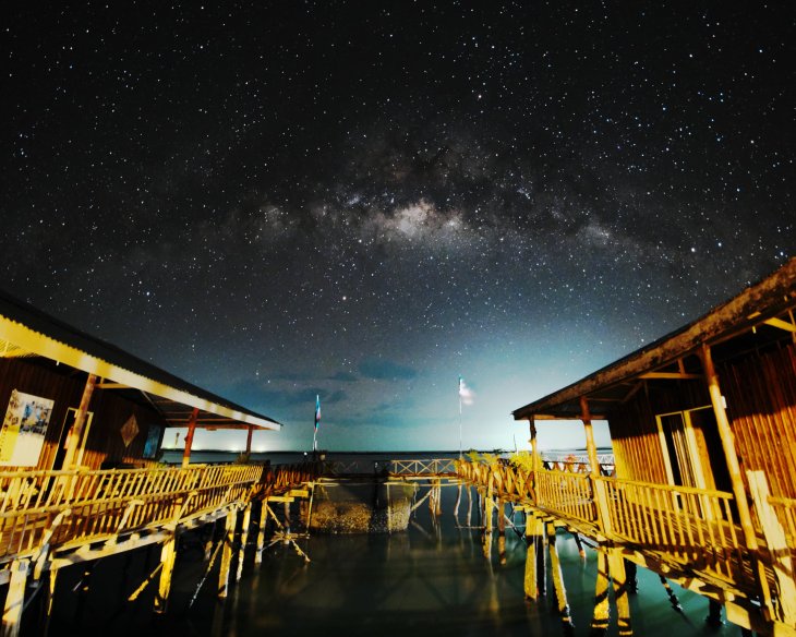 The Milky Way Arch at Tebah Batang lagoon, Lahad Datu