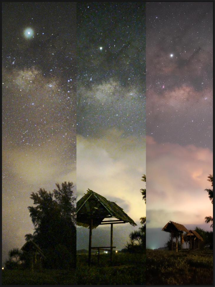Milky Way shots comparing Huawei P20 Pro vs Fujifilm X-T1